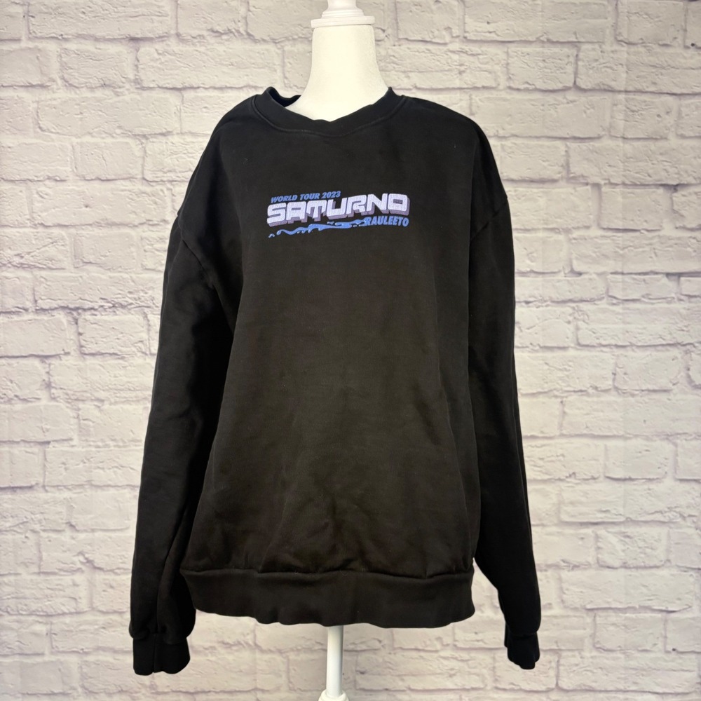 Rauw Alejandro Saturno World Tour 2023 Crew Neck Sweatshirt Black XXL‎ Rauleeto